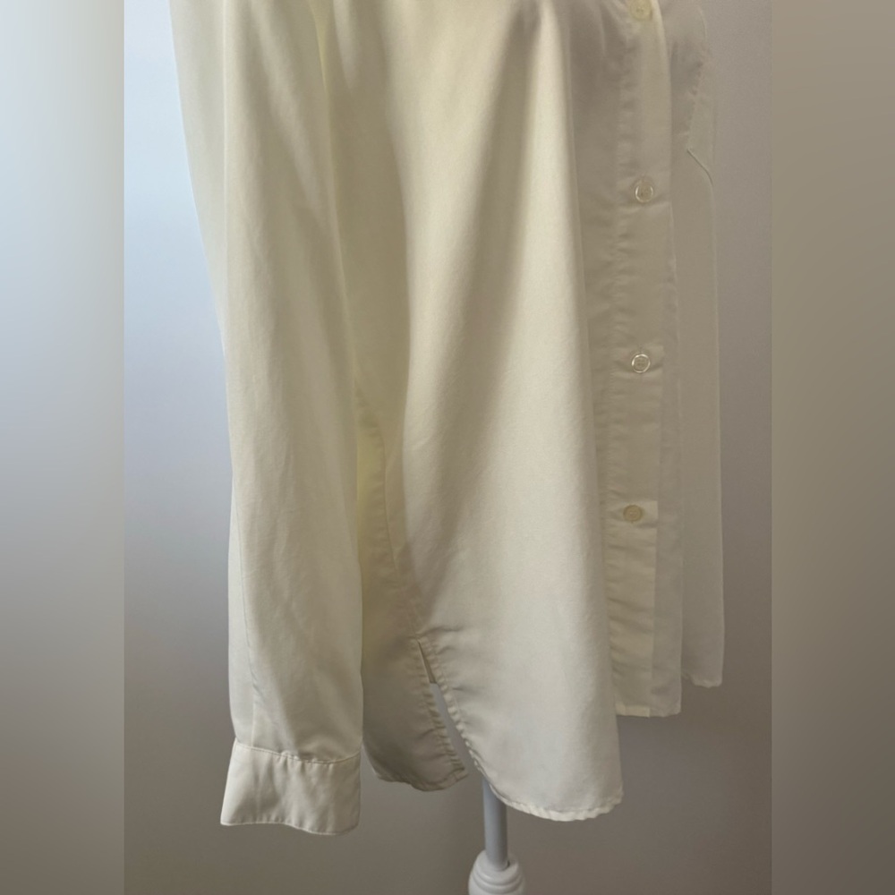 Notations Cream Color Button Down Blouse Size M - image 6